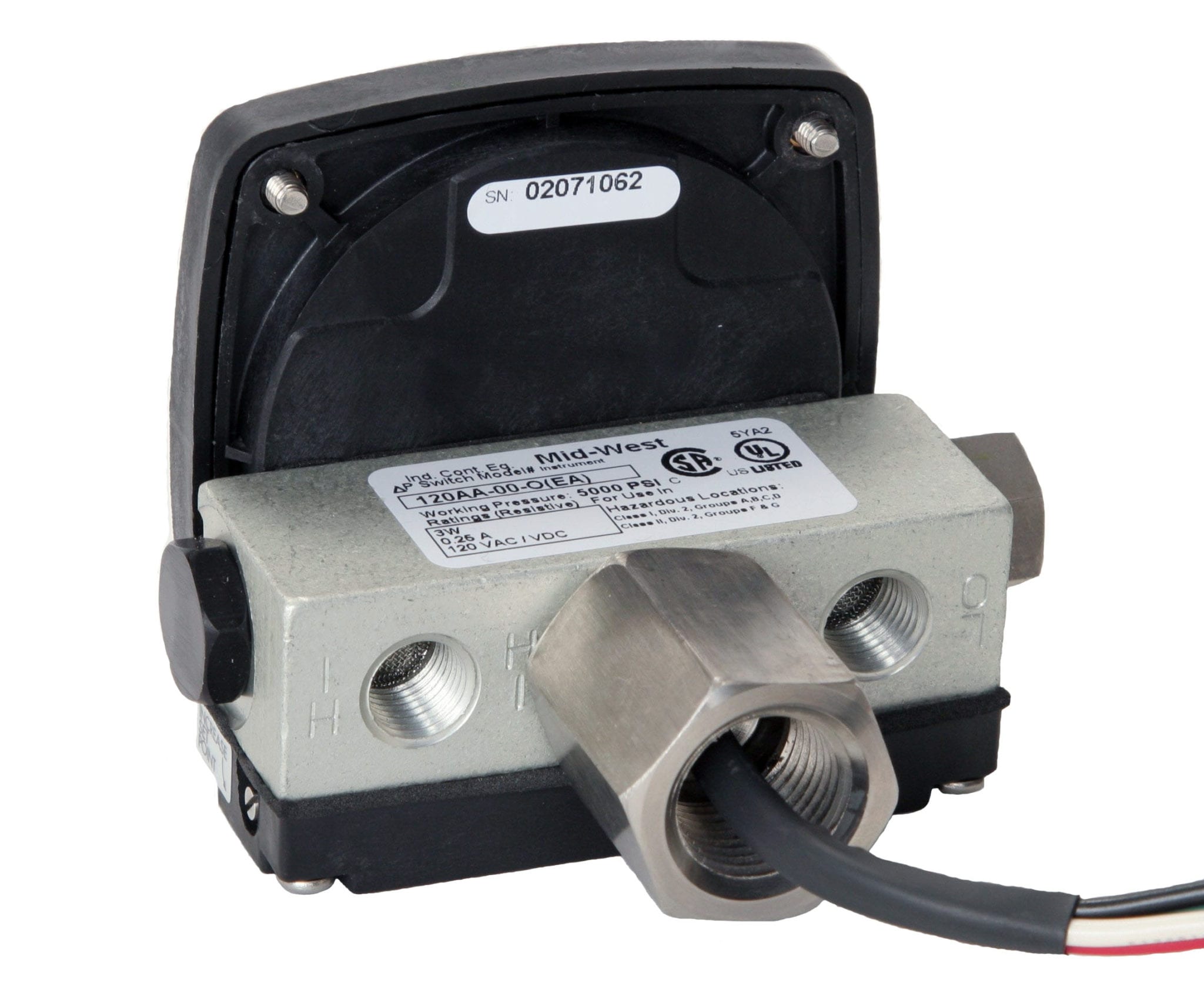 Al Grommet Mid-West Instrument 120-AA-00-O -30P Piston Type Differential Pressure Switch AA 30 psi 