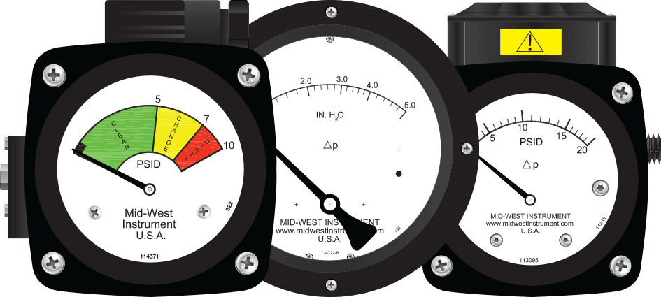 differential pressure gauge for air filter